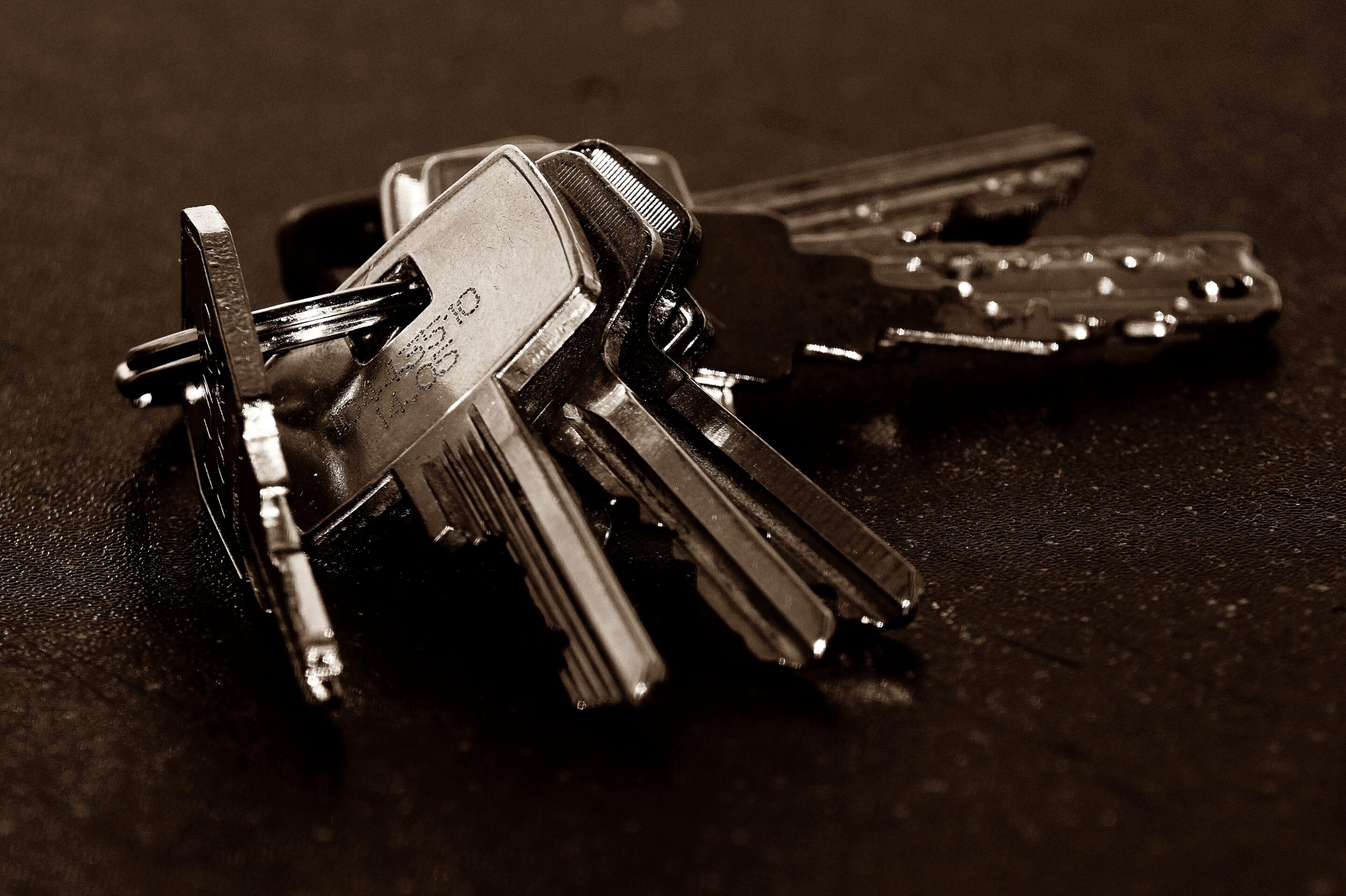 Keys on a keychain